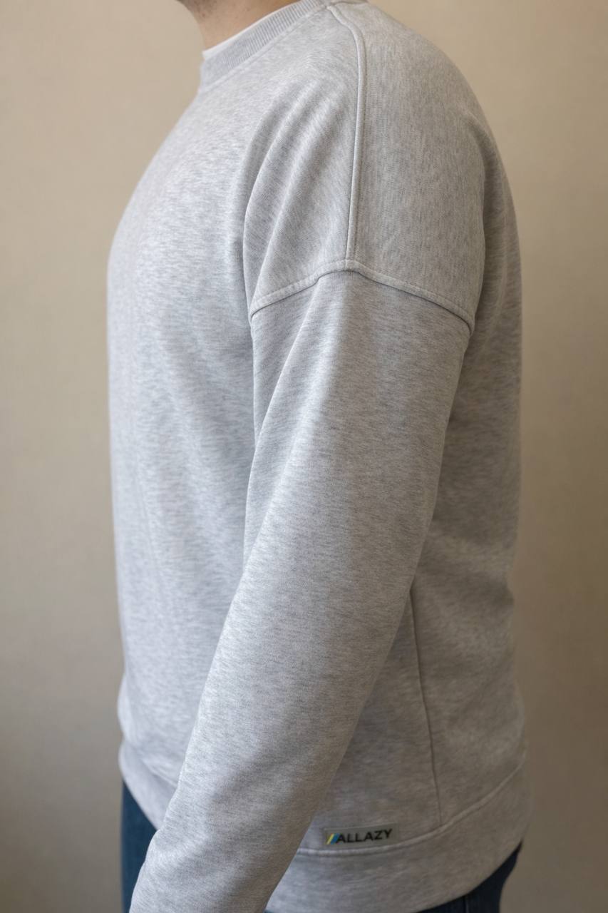 Свитшот сірий "ALLAZY" реальне фото